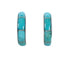 Sterling Silver Southwest Turquoise Inlay Post Hoop Earrings TX10236